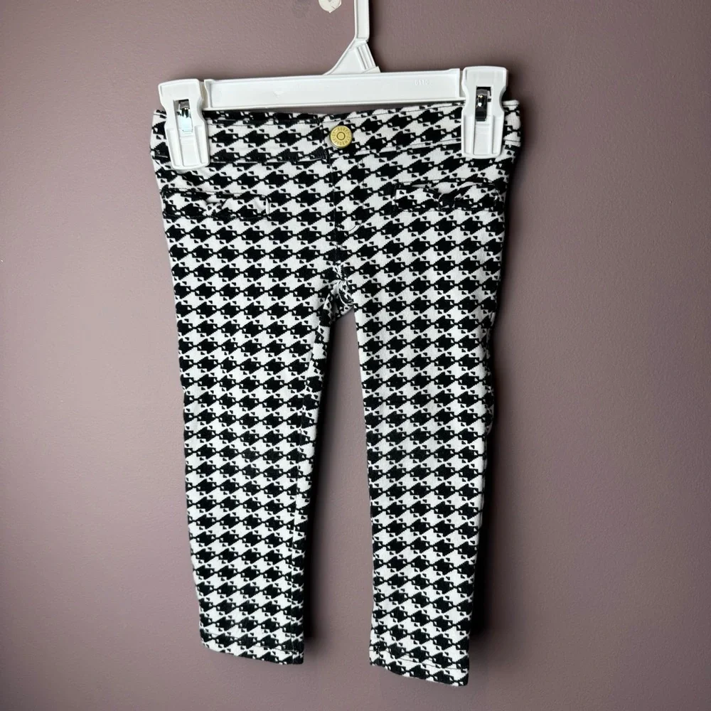 Olivia x Gymboree Black White Houndstooth Leggings 2T